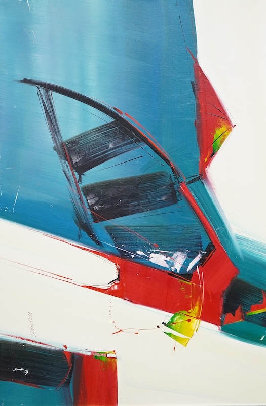 Mandy Wilkinson (b.1970), Abstract composition, signed, acrylic on canvas, 62 x 92cm